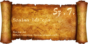 Szalma Tácia névjegykártya